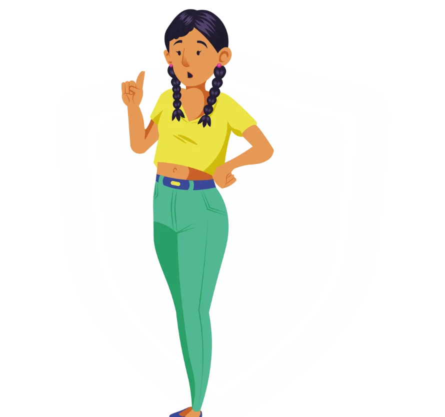 Chica señalando